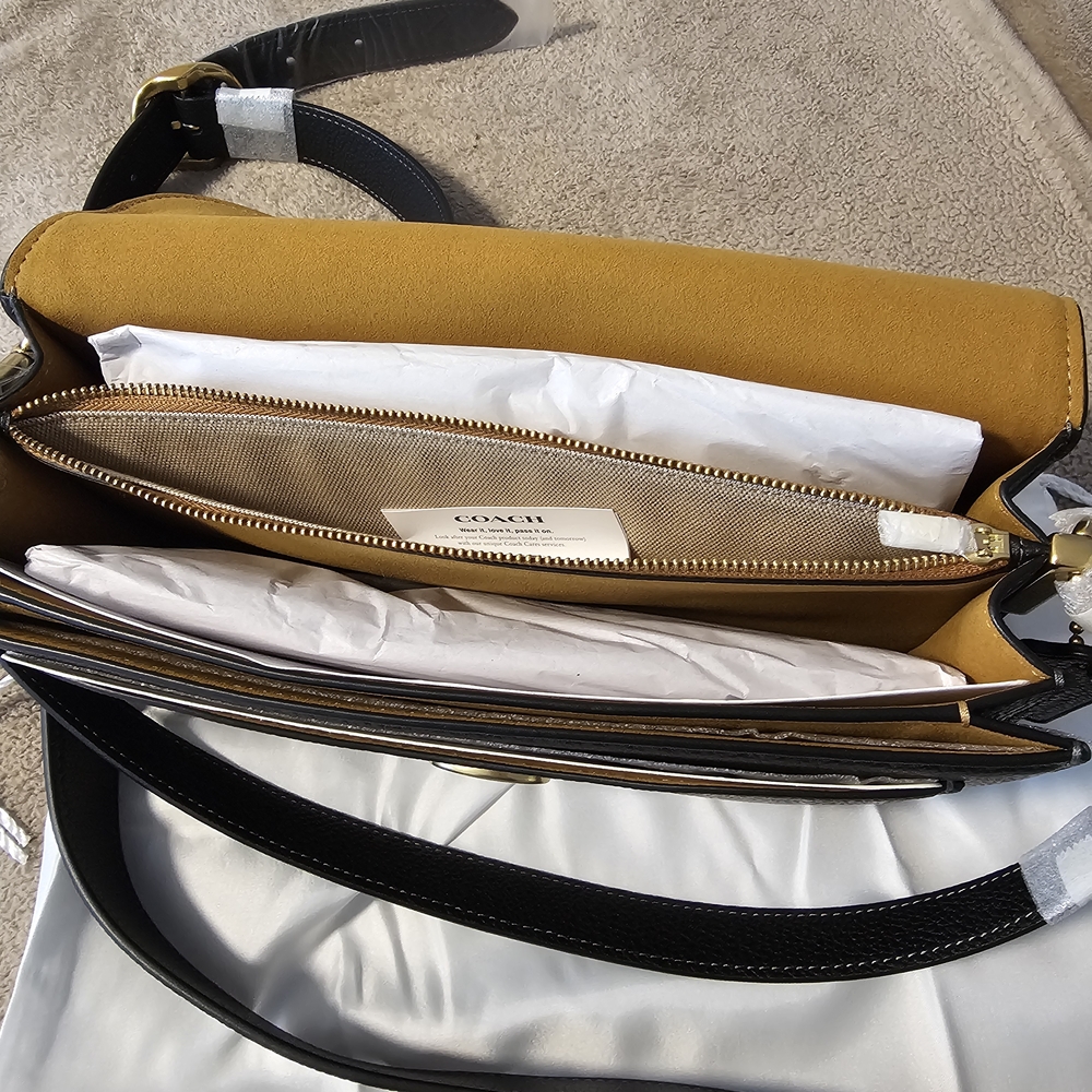 Coach Black Crossbody Bag with Gold Accent - Picture 2 of 3